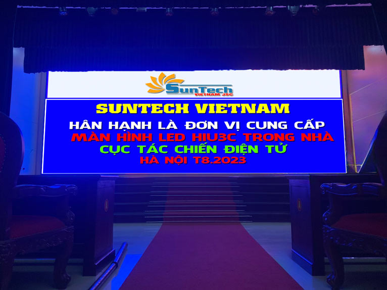 Lắp đặt màn hình LED hội trường Cục Tác chiến Điện tử Hà Nội