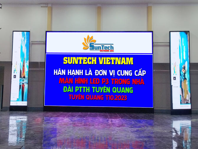 Lắp đặt màn hình LED cho đài truyền hình Tuyên Quang