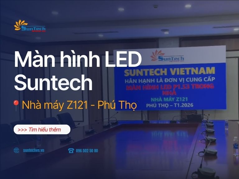 MÀN HÌNH LED P1.53 CHO PHÒNG HỌP KỸ THUẬT TẠI NHÀ MÁY Z121 - PHÚ THỌ