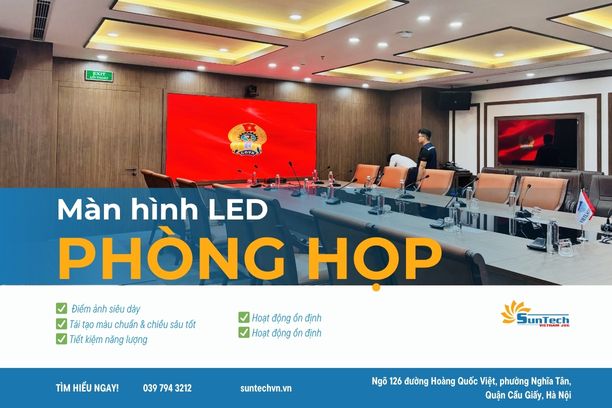 Lắp đặt màn hình LED P1.66 cho phòng họp CTCP Điện Việt - Lào