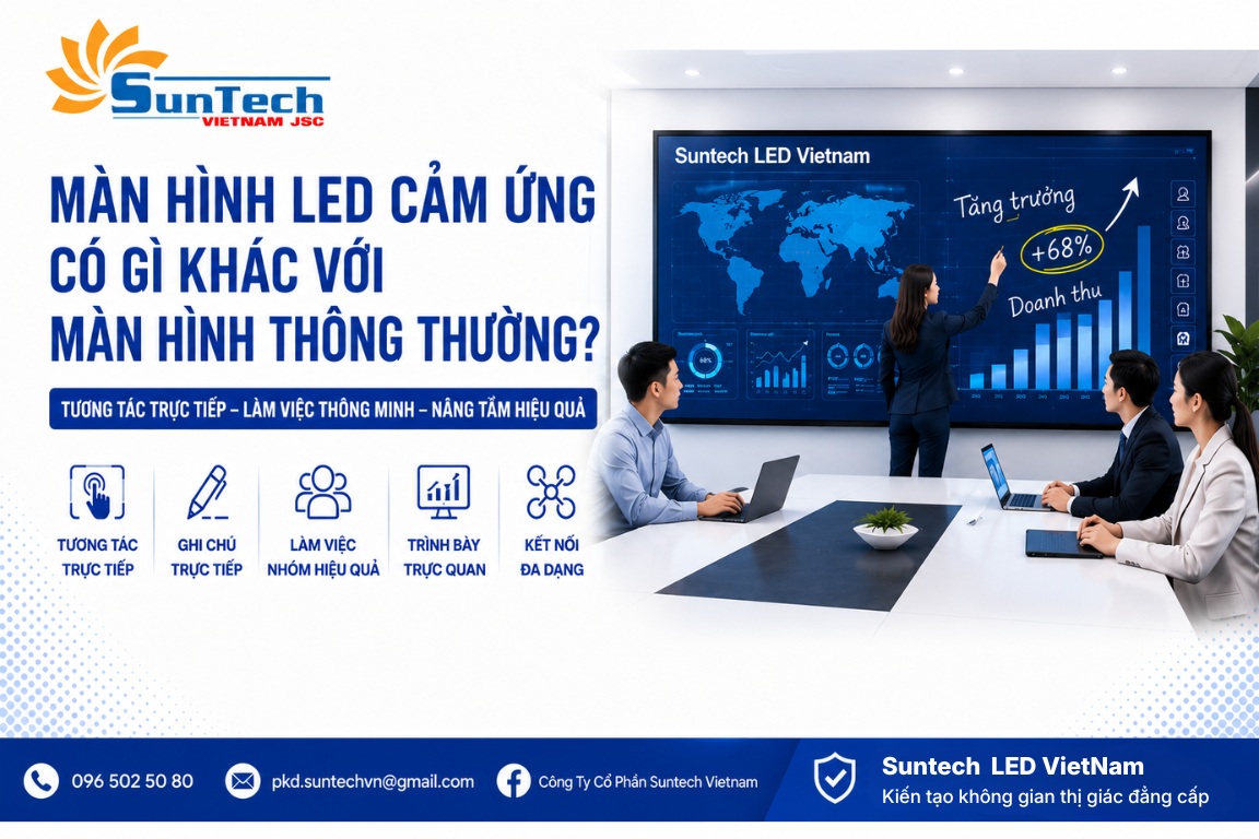 Màn Hình LED Cảm Ứng Có Gì Khác Với Màn Hình Thông Thường