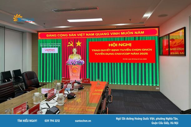 Màn hình LED P1.25 Phòng họp - Viettel Duy Tân