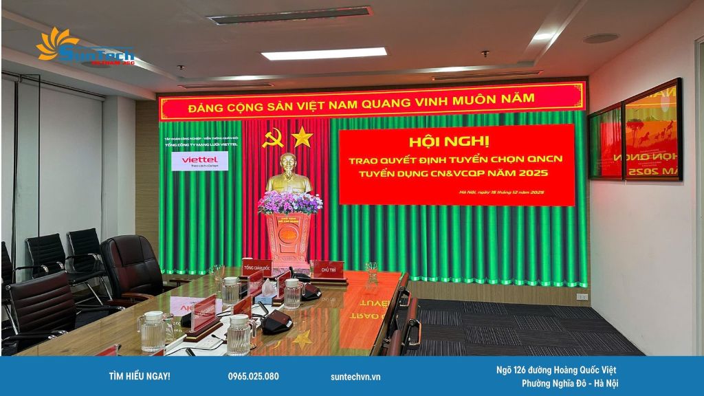 Màn hình LED P1.25 Phòng họp - Viettel Duy Tân