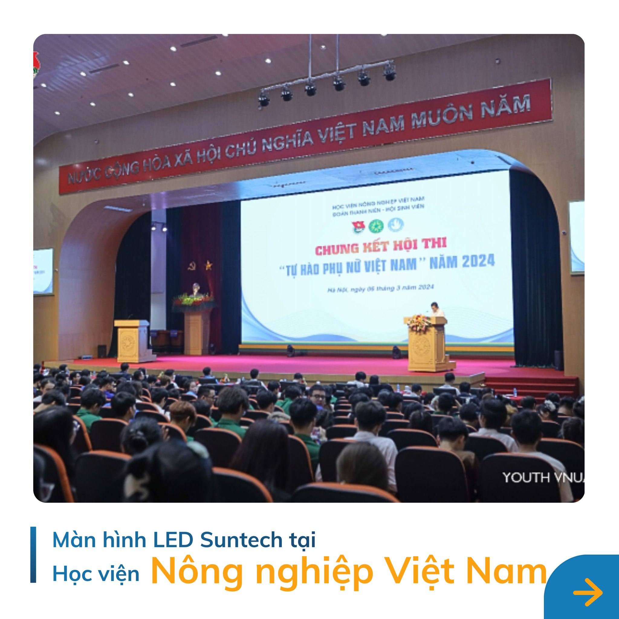 Màn hình LED hội trường cho một số trường học Suntech LED Việt Nam đã thi công (Ảnh: Suntech)
