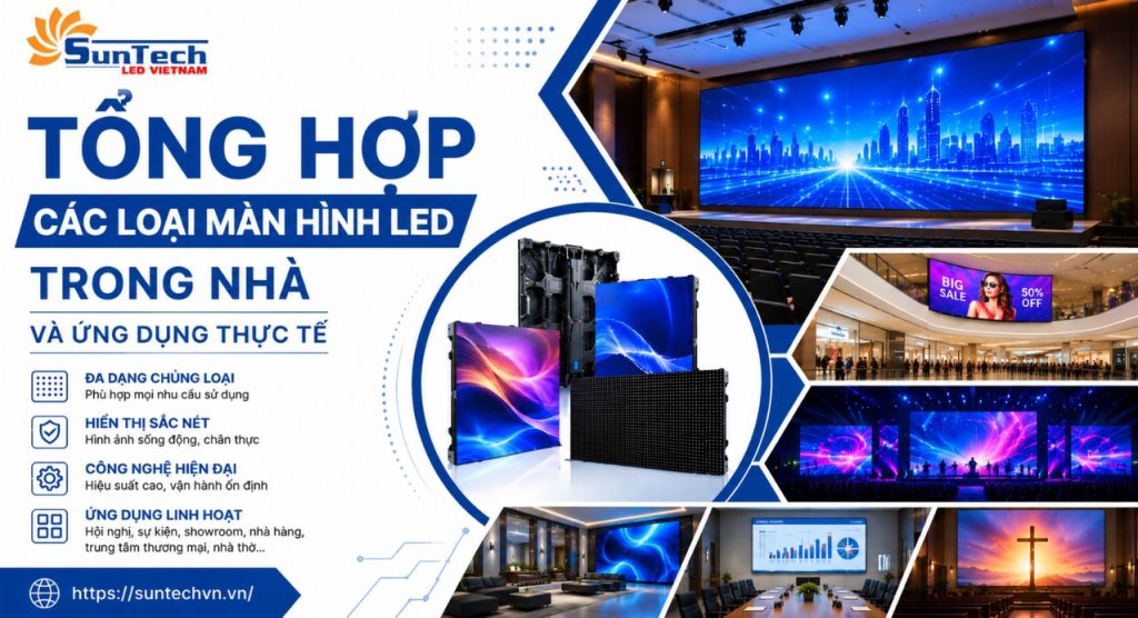 Tổng Hợp Các Loại Màn Hình LED Trong Nhà Và Ứng Dụng Thực Tế