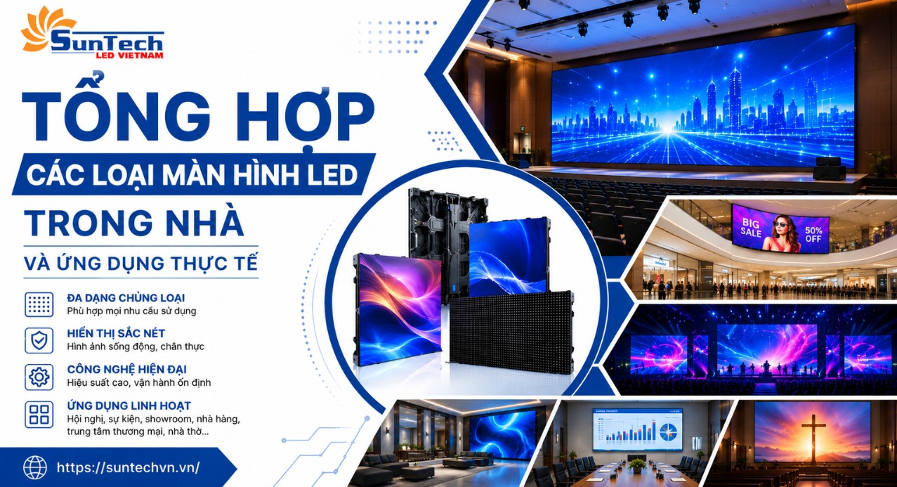 Tổng Hợp Các Loại Màn Hình LED Trong Nhà Và Ứng Dụng Thực Tế